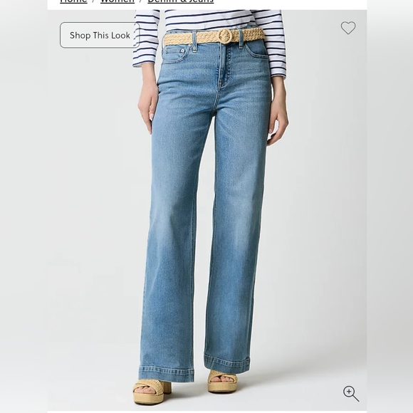 J. Crew Light Blue Classic Wide Leg Jeans - Picture 12 of 12